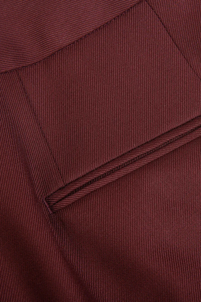 Double Breasted Burgundy Suit