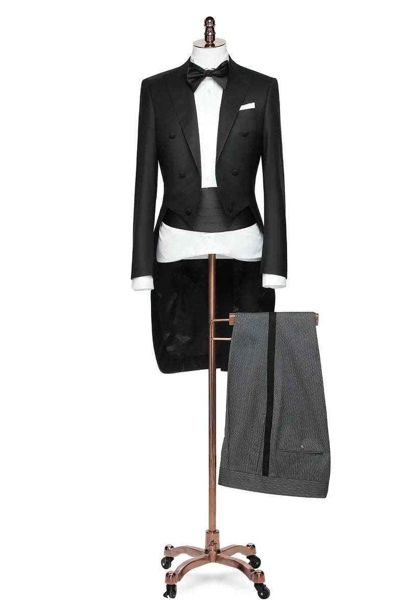 Black Double Breasted Tailcoat