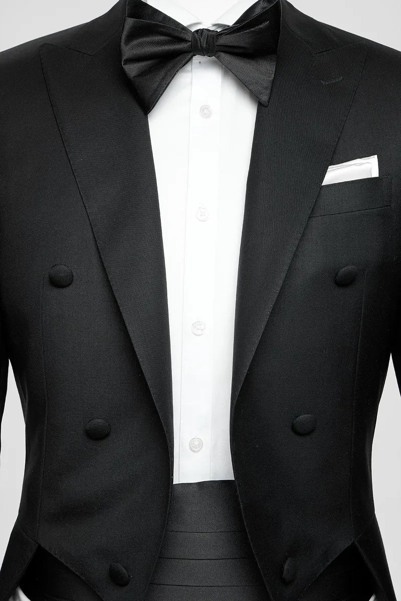 Black Double Breasted Tailcoat