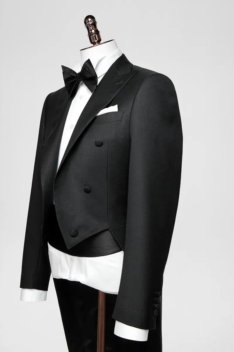 Black Double Breasted Tailcoat