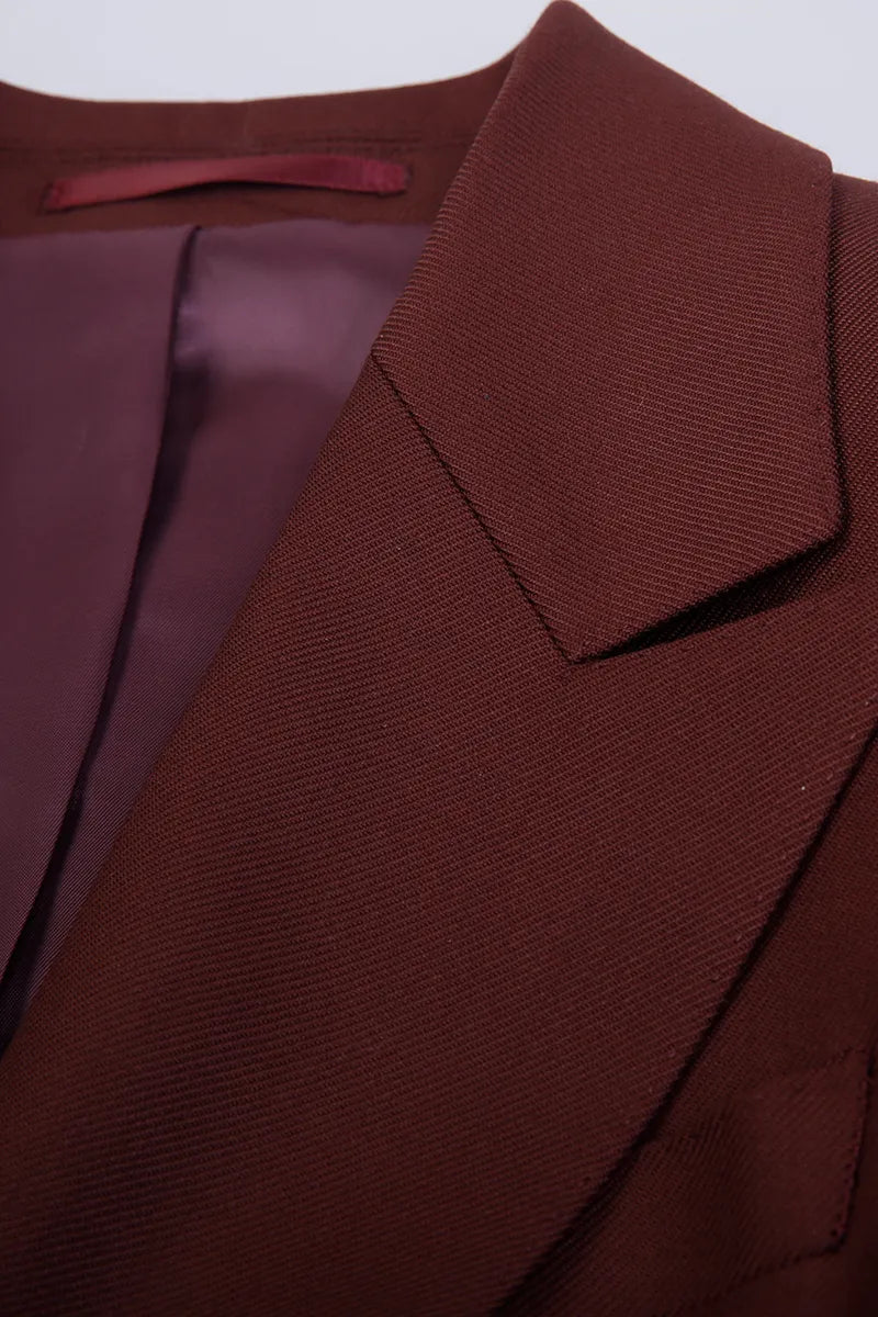 Double Breasted Burgundy Suit