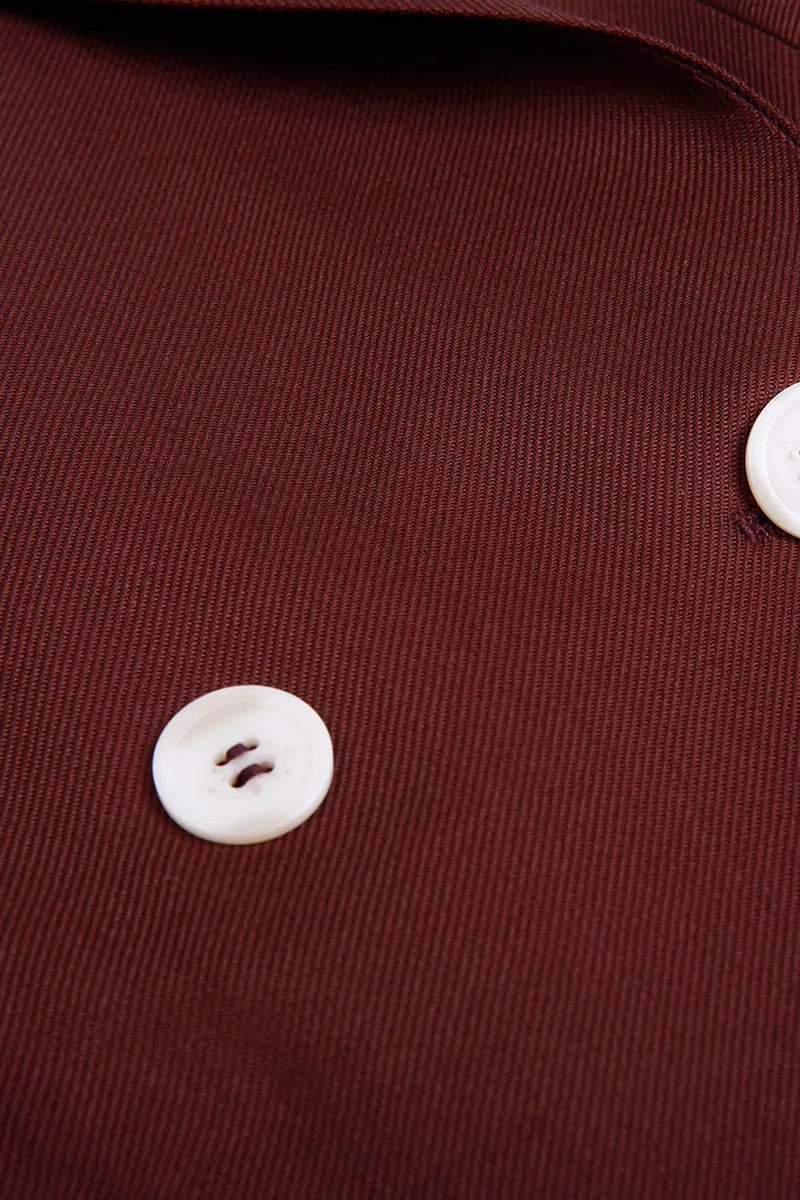 Double Breasted Burgundy Suit
