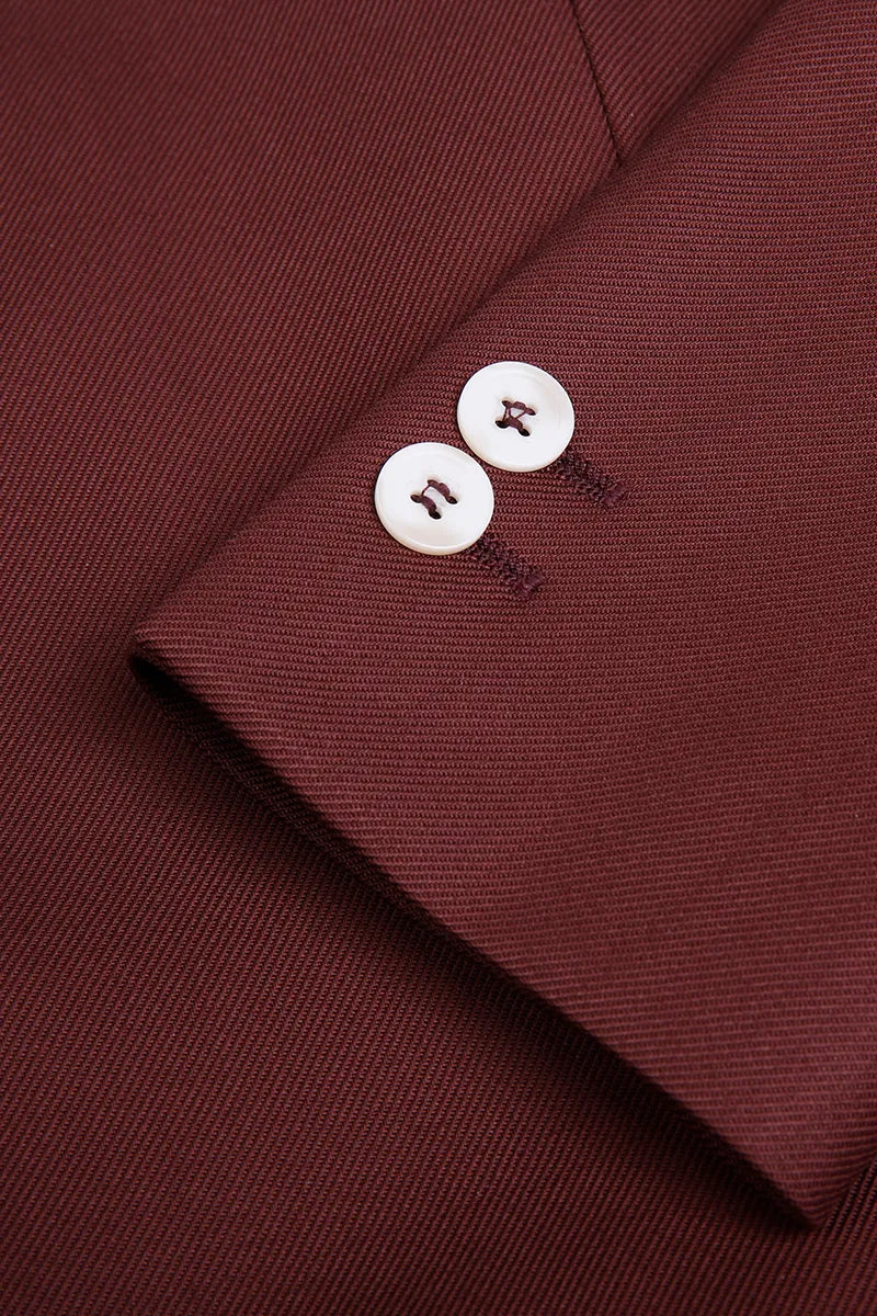 Double Breasted Burgundy Suit