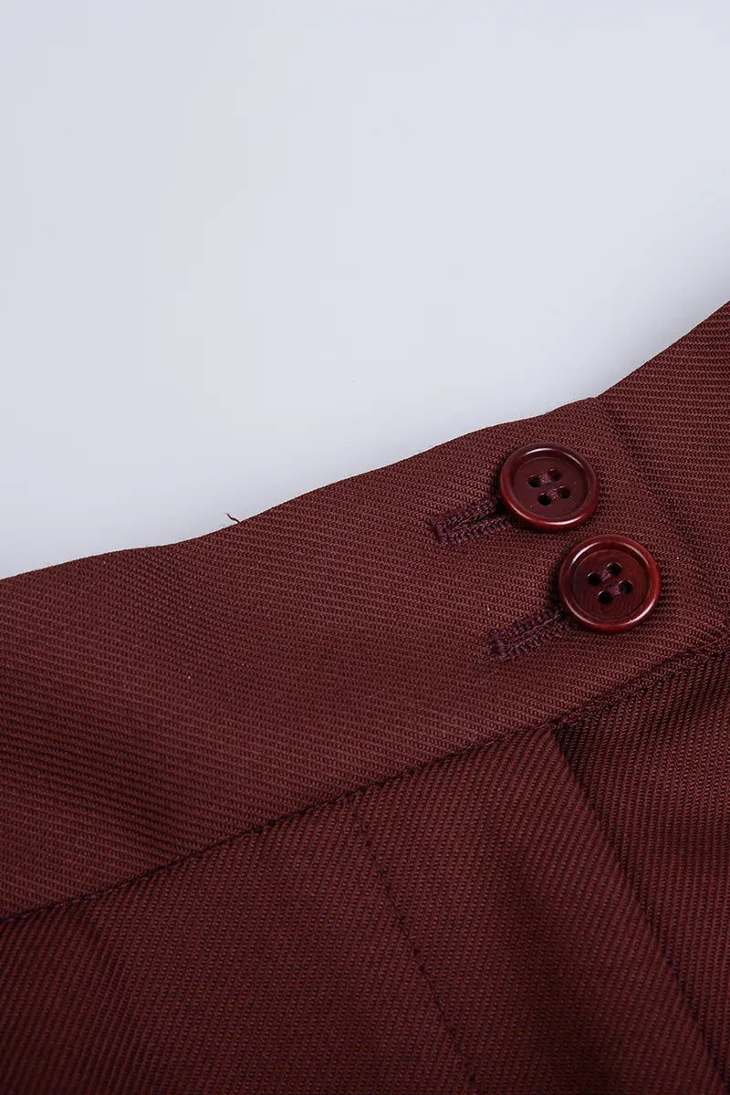 Double Breasted Burgundy Suit