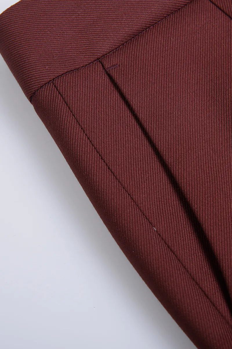 Double Breasted Burgundy Suit