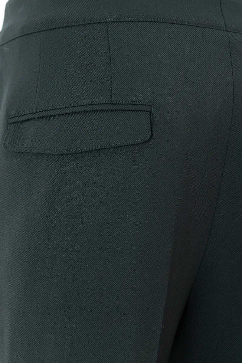 Black Green Single Breasted Suit